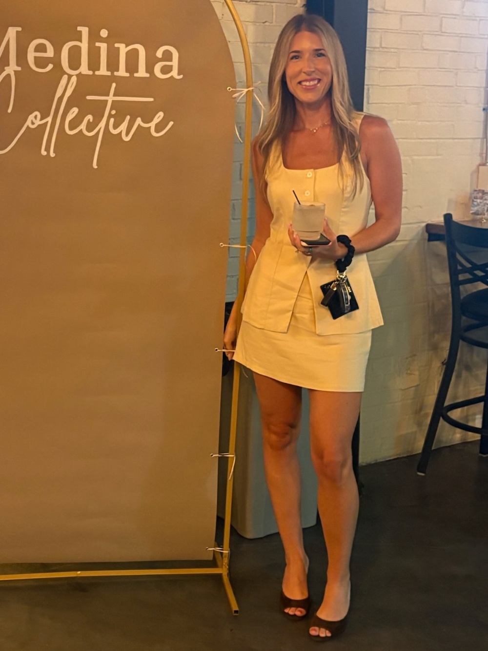 All The Ways Jennie Top and Skirt Set Butter Yellow Size S Revolve